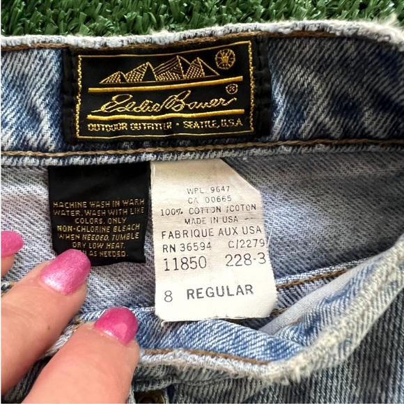 Eddie Bauer👖90’s Light Wash High Waist Jeans Vintage Denim - Picture 13 of 15